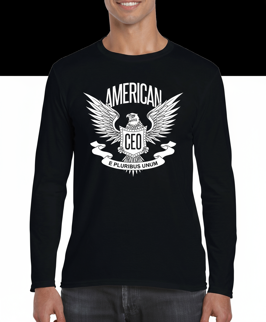 American CEO Patriotic Eagle Men's Long Sleeve Shirt