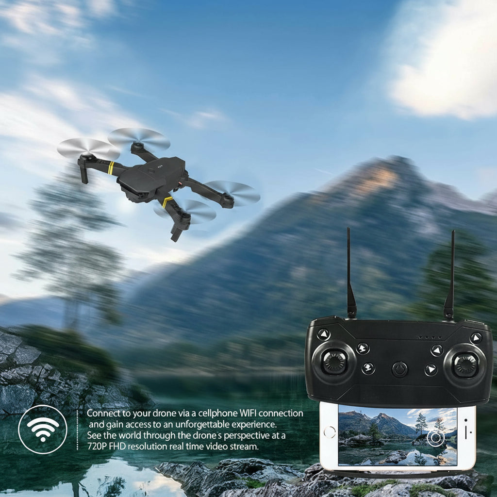 4K HD Dual Camera RC FPV WiFi Portable Wide Angle Foldable Quadcopter Drone