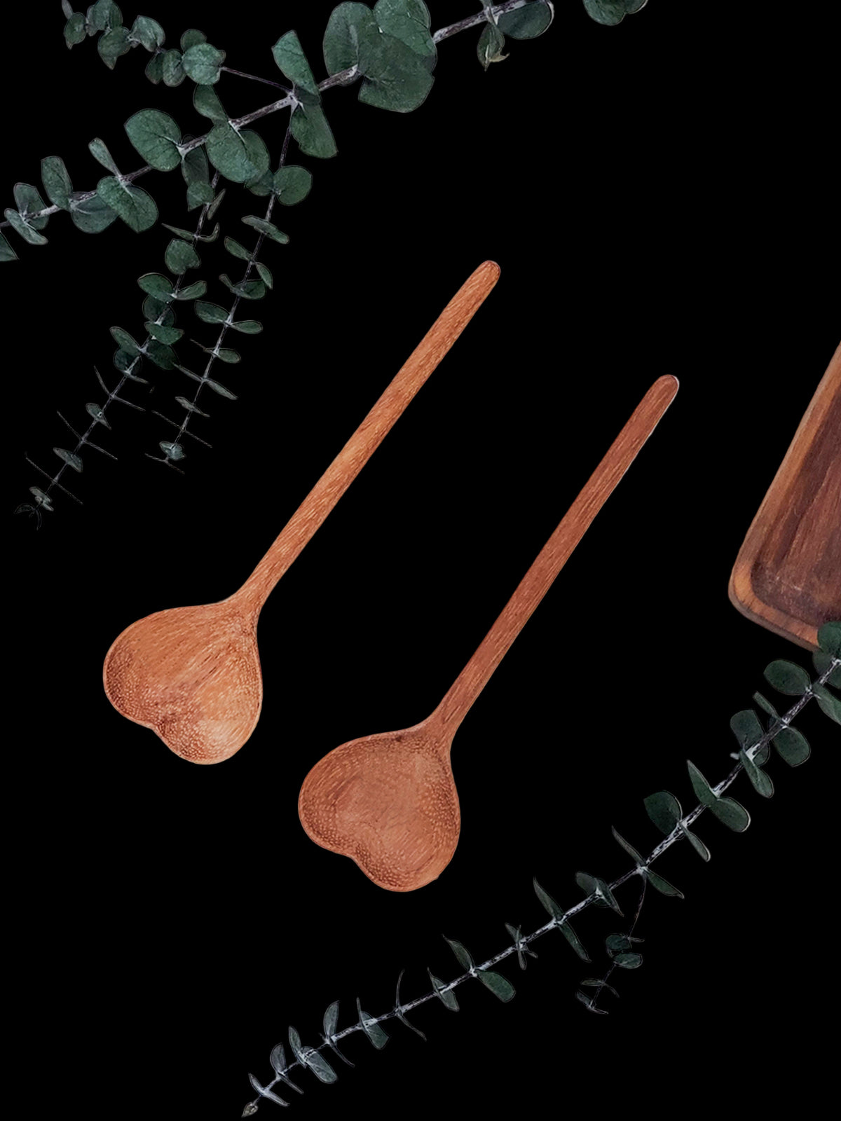 Gift Box With Wood board, Wood Spoon, Tea And Cookies - Rectangular