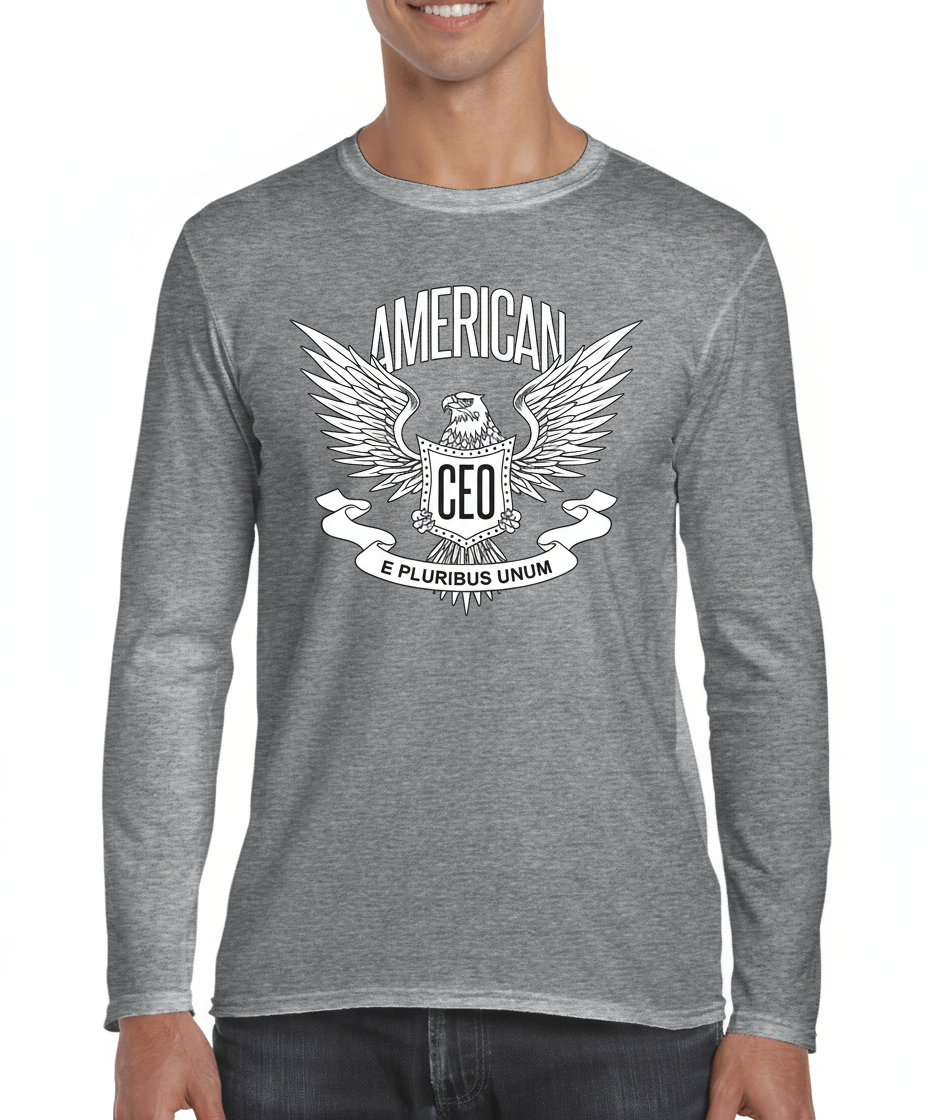 American CEO Patriotic Eagle Men's Long Sleeve Shirt