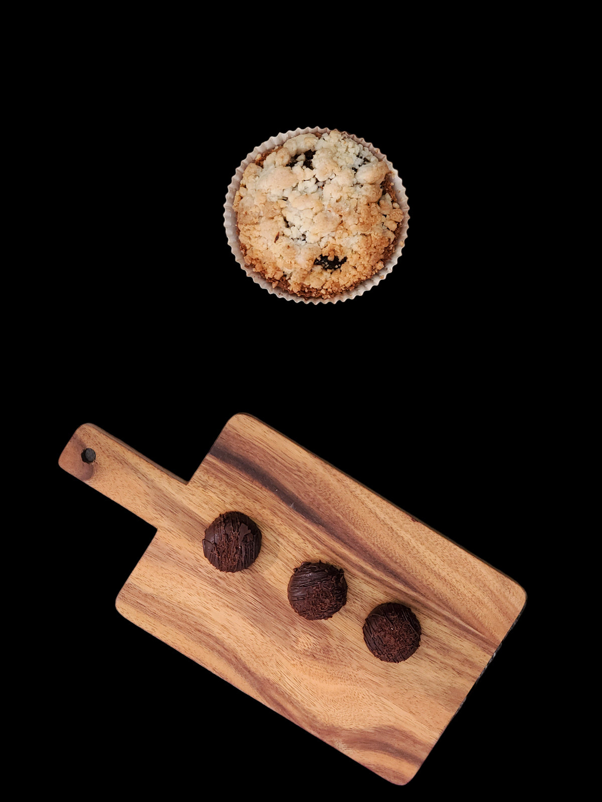 Gift Box With Wood board, Wood Spoon, Tea And Cookies - Rectangular