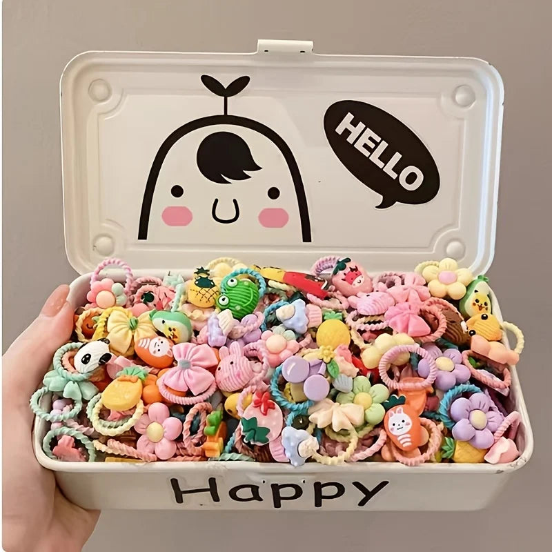 Cute Pet Hair Accessories Set for Dogs & Cats (Bows + Hair Ties)