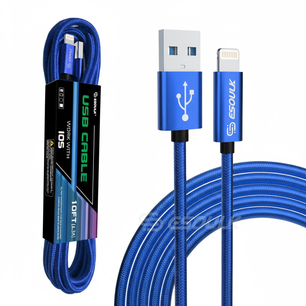 10FT USB Cable For IPhone XS/XR/XS MAX 1.7A