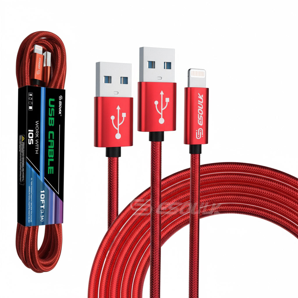 10FT USB Cable For IPhone XS/XR/XS MAX 1.7A